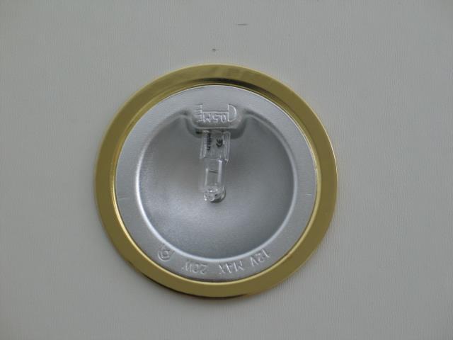 3 x Einbauleuchten Halogen Downlight Einbauspot messingfarben