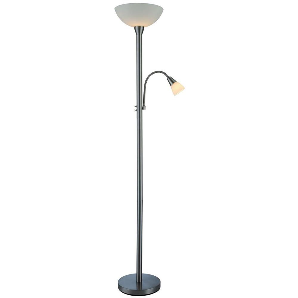 LED Stehleuchte Mattis nickel mit Lesearm