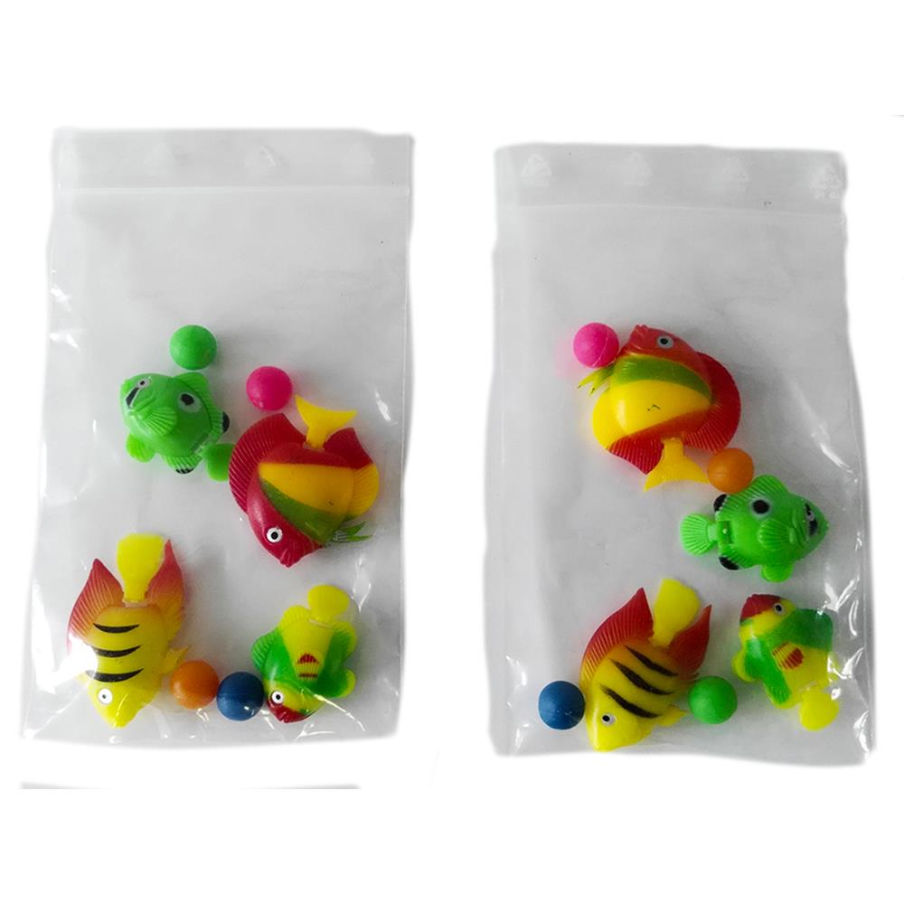 2 x Wassersäulenzubehör Fisch-Set 8-teilig Bunte Fische-Kugeln Schwimmer