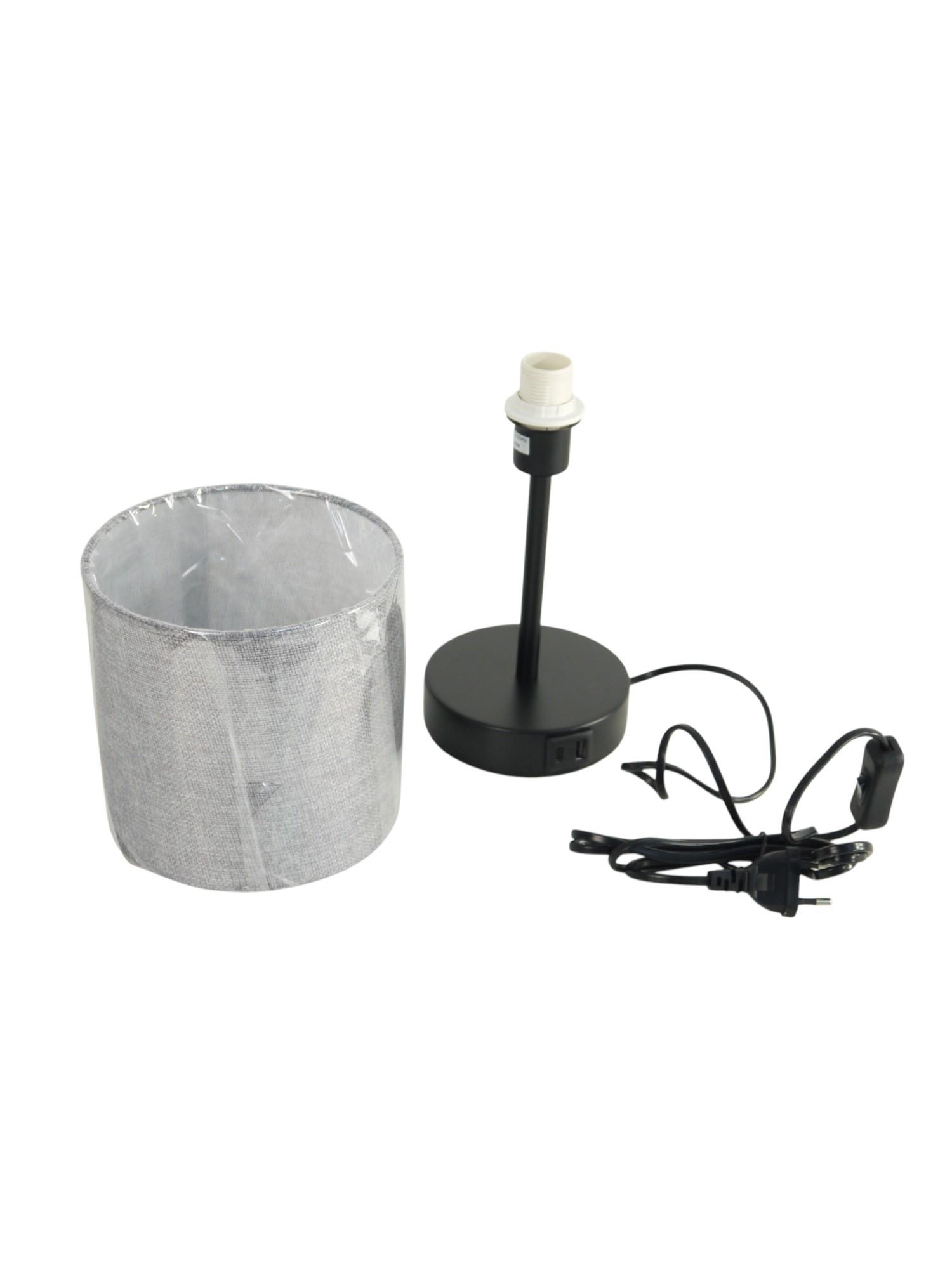 Tischleuchte Alan schwarz/grau USB Anschluss Tischleuchte Alan schwarz/grau USB Anschluss