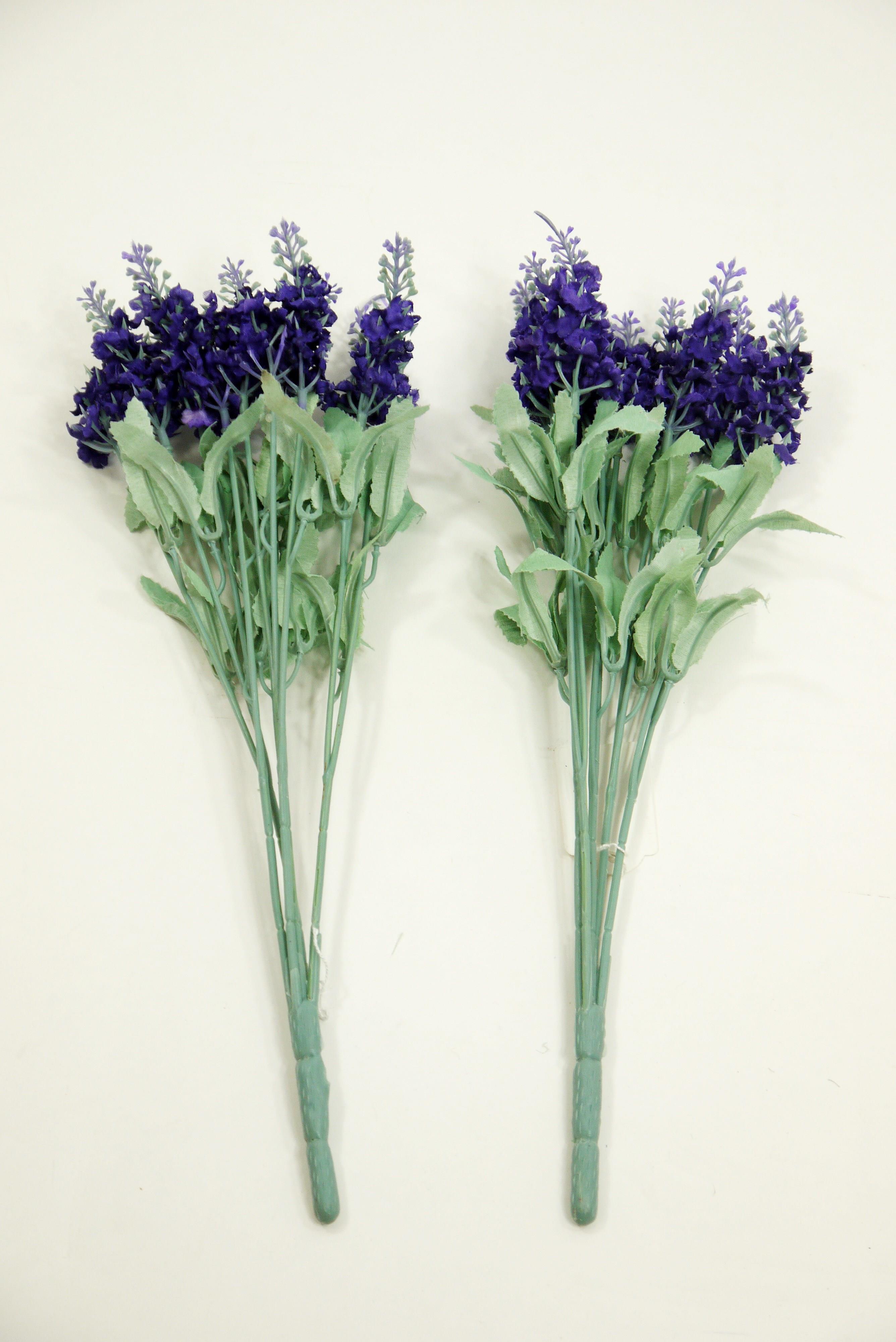 2 x Lavendelzweige Kunstpflanze Lavendel Pflanze Dekoblume