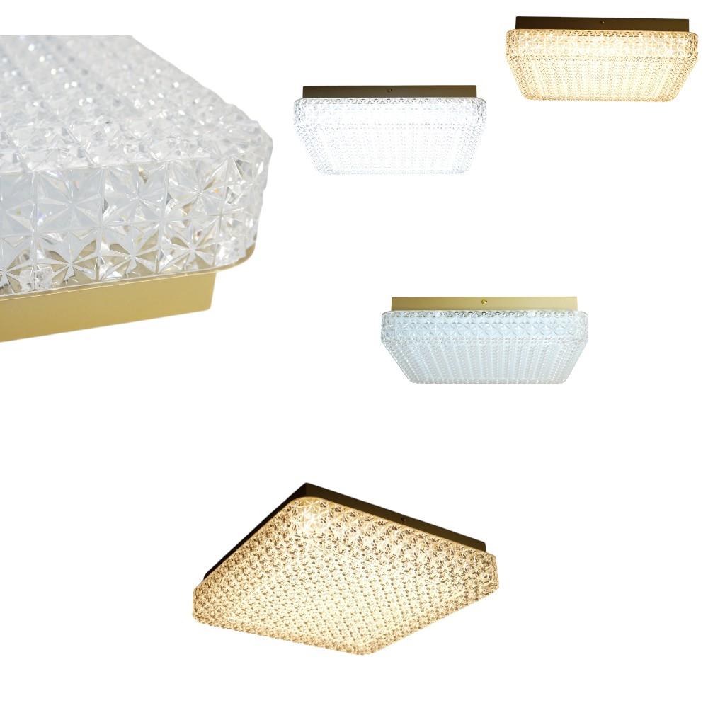 LED Dekenleuchte Talea viereck 28x28cm Lichtfarbe wechselbar