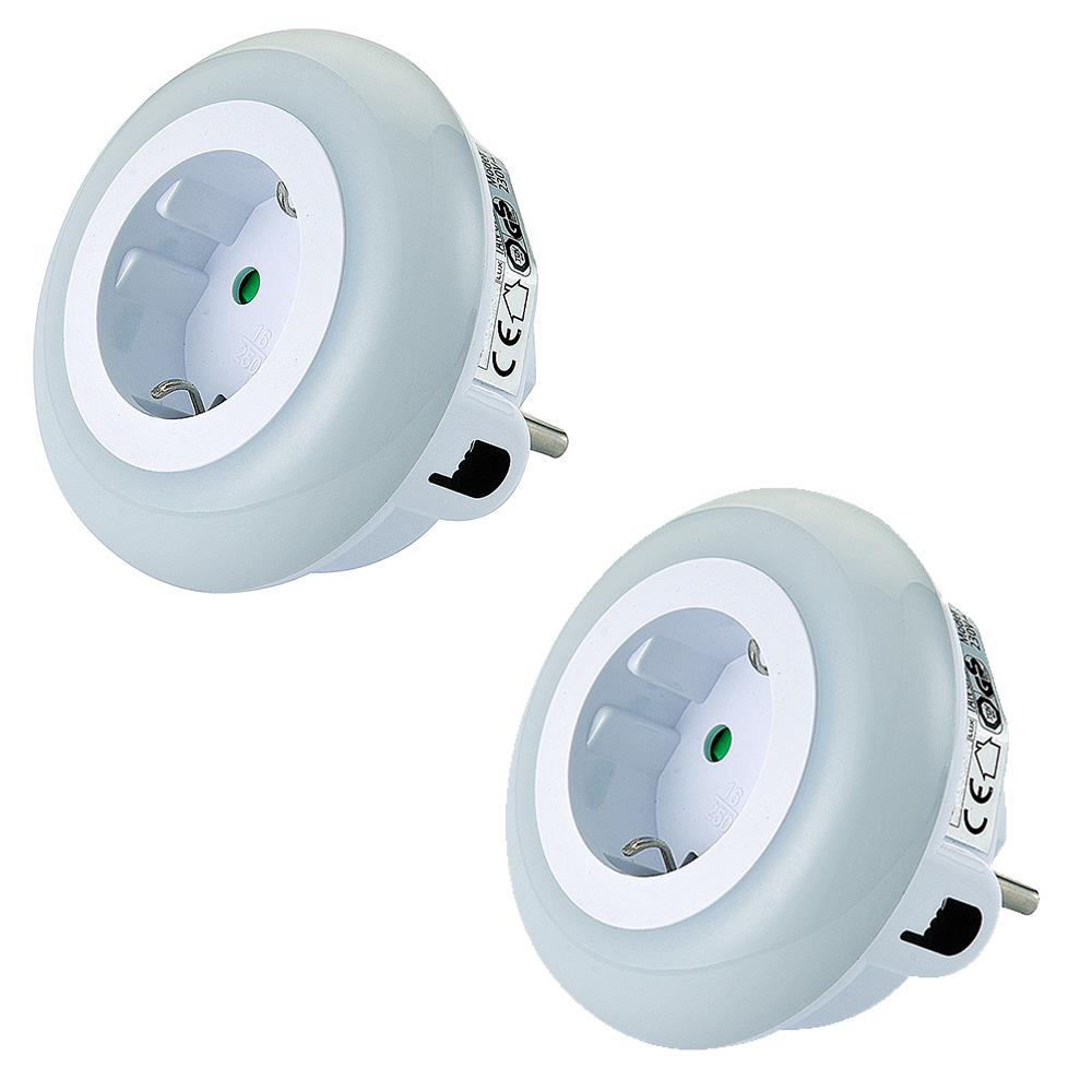 2 x LED Steckdosen-Nachtlicht Dekoleuchte