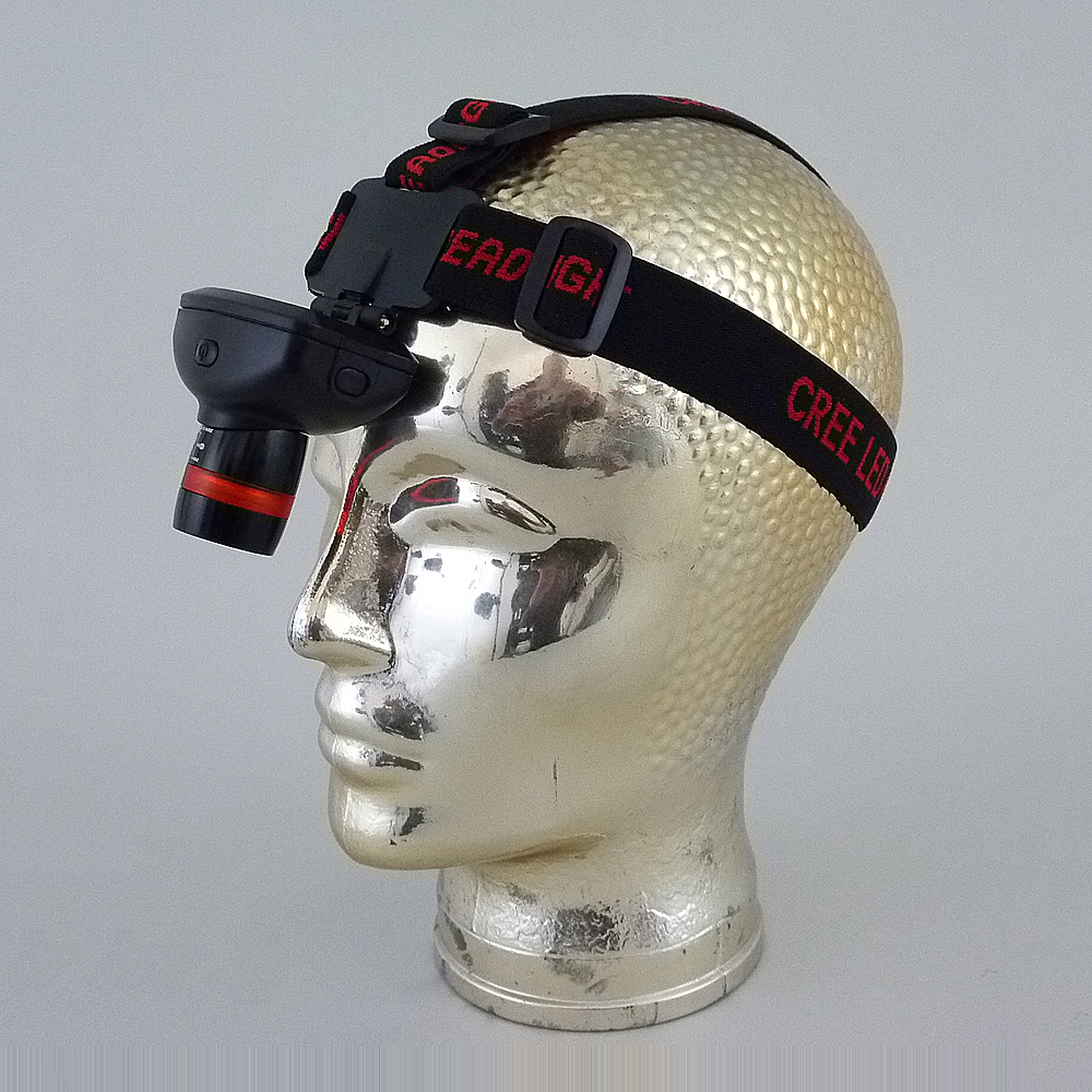 LED-Stirnleuchte Kopfleuchte Kopf-Stirnlampe YORK mit verstellbarer Neigung und 3 Lichtstufen
