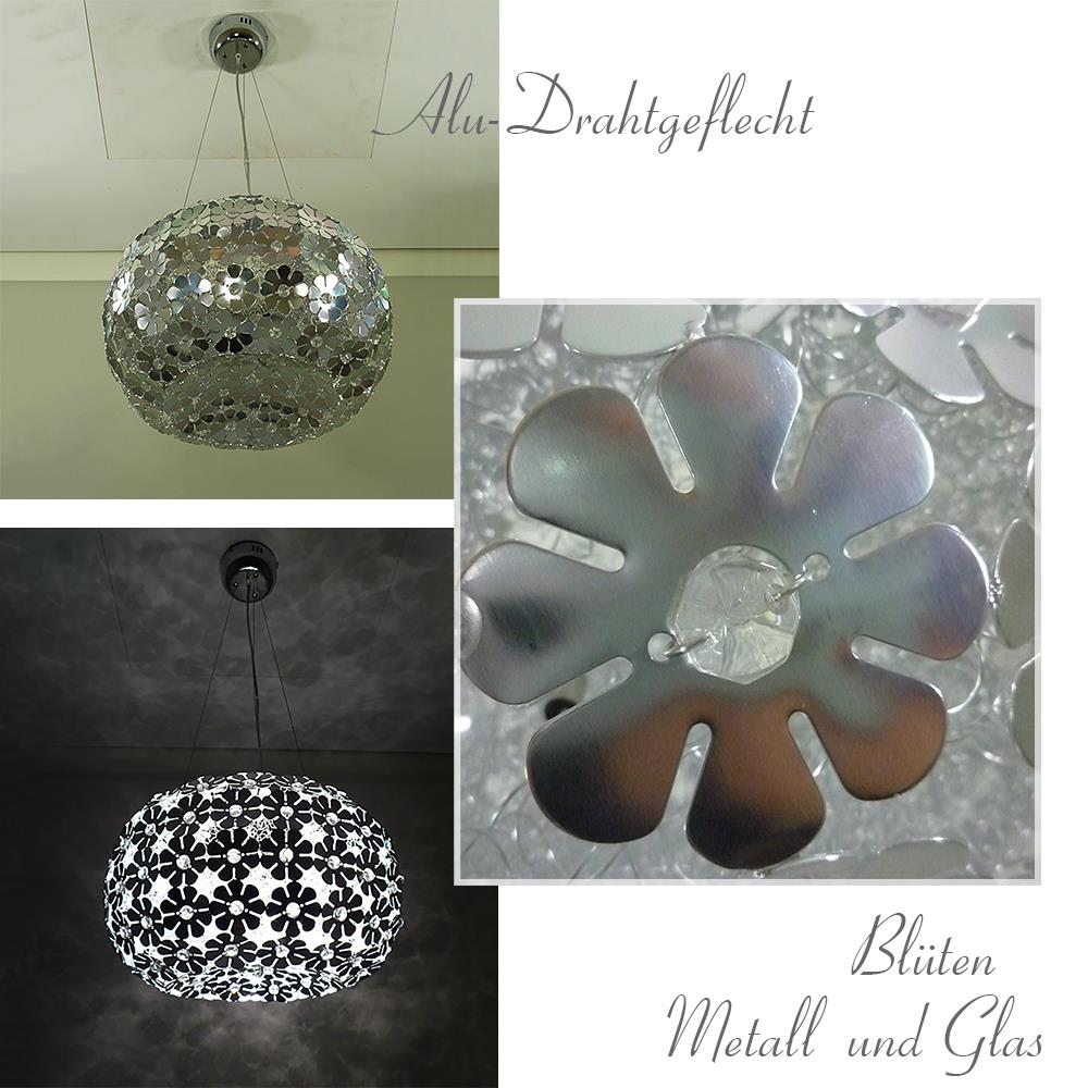 Moderne Pendelleuchte "FLORENCE" Hänge-Blumen-Deko-Lampe