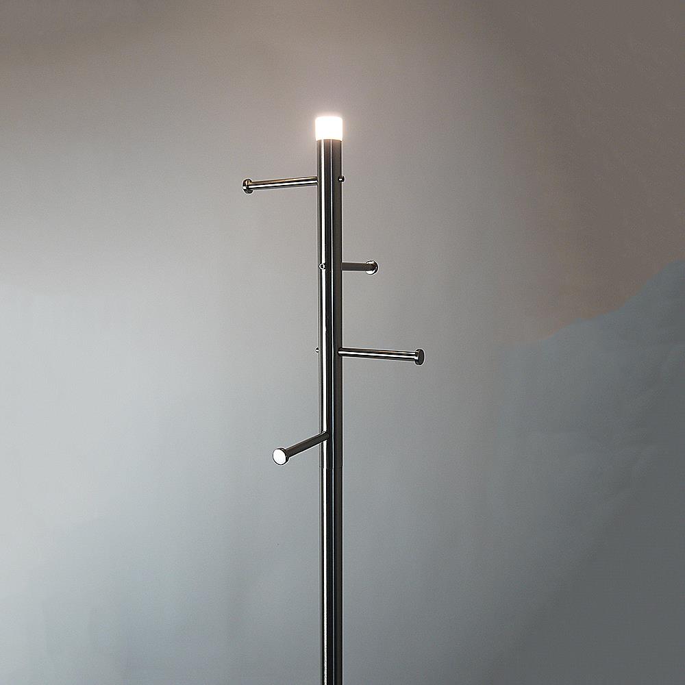 Garderobenständer mit LED Beleuchtung nickel