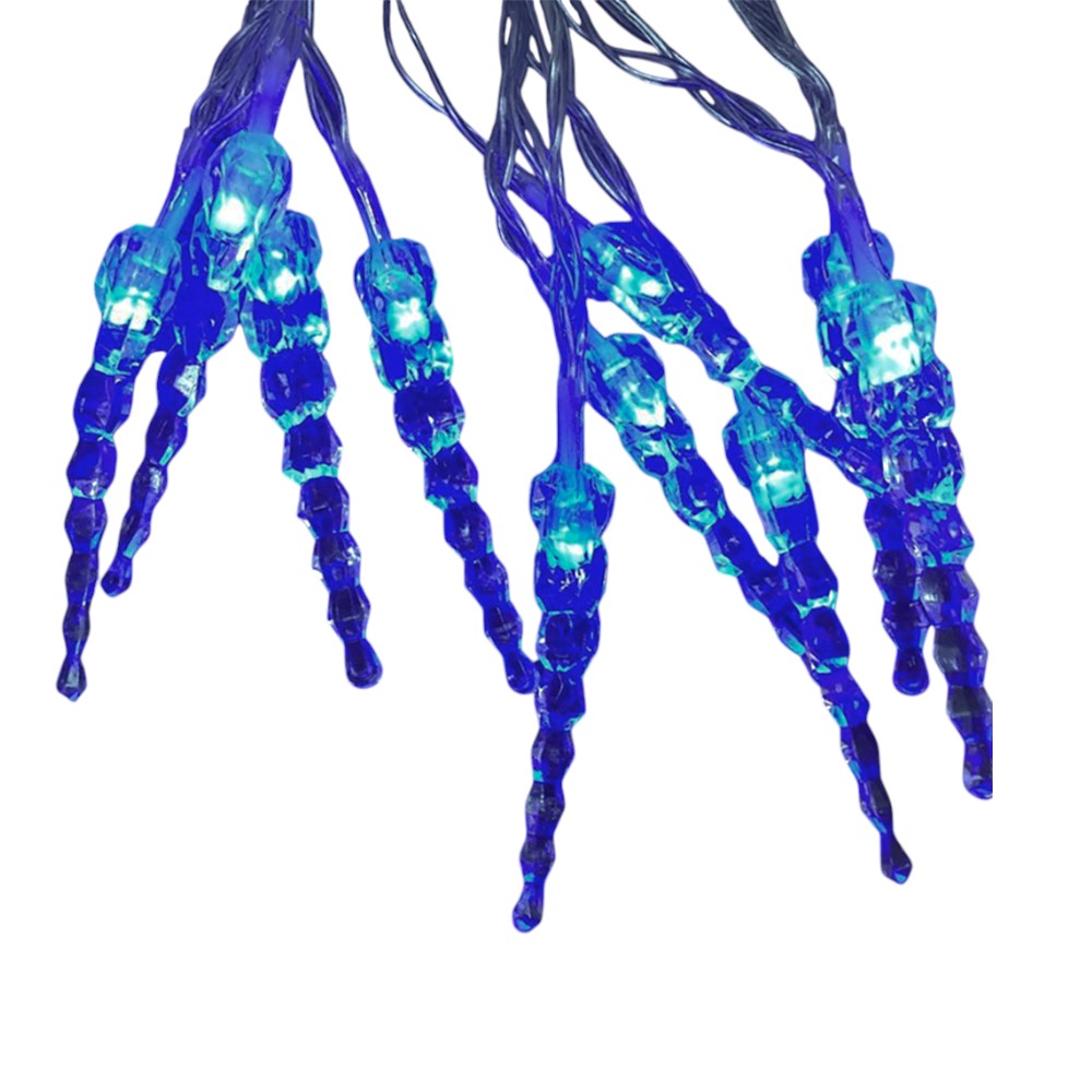 LED Lichterkette Eiszapfen 10 flammig batteriebetrieben Weihnachtsbeleuchtung