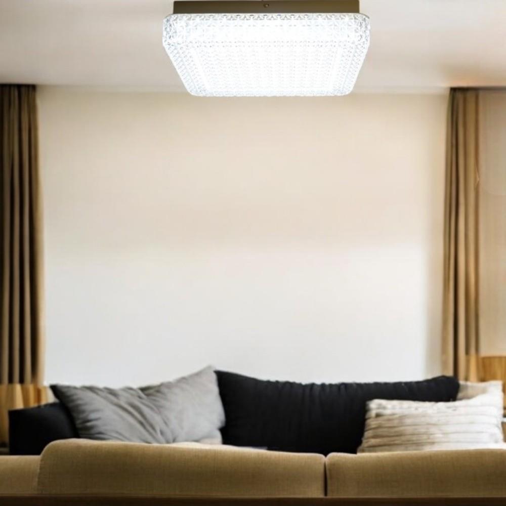LED Dekenleuchte Talea viereck 40x40cm Lichtfarbe wechselbar