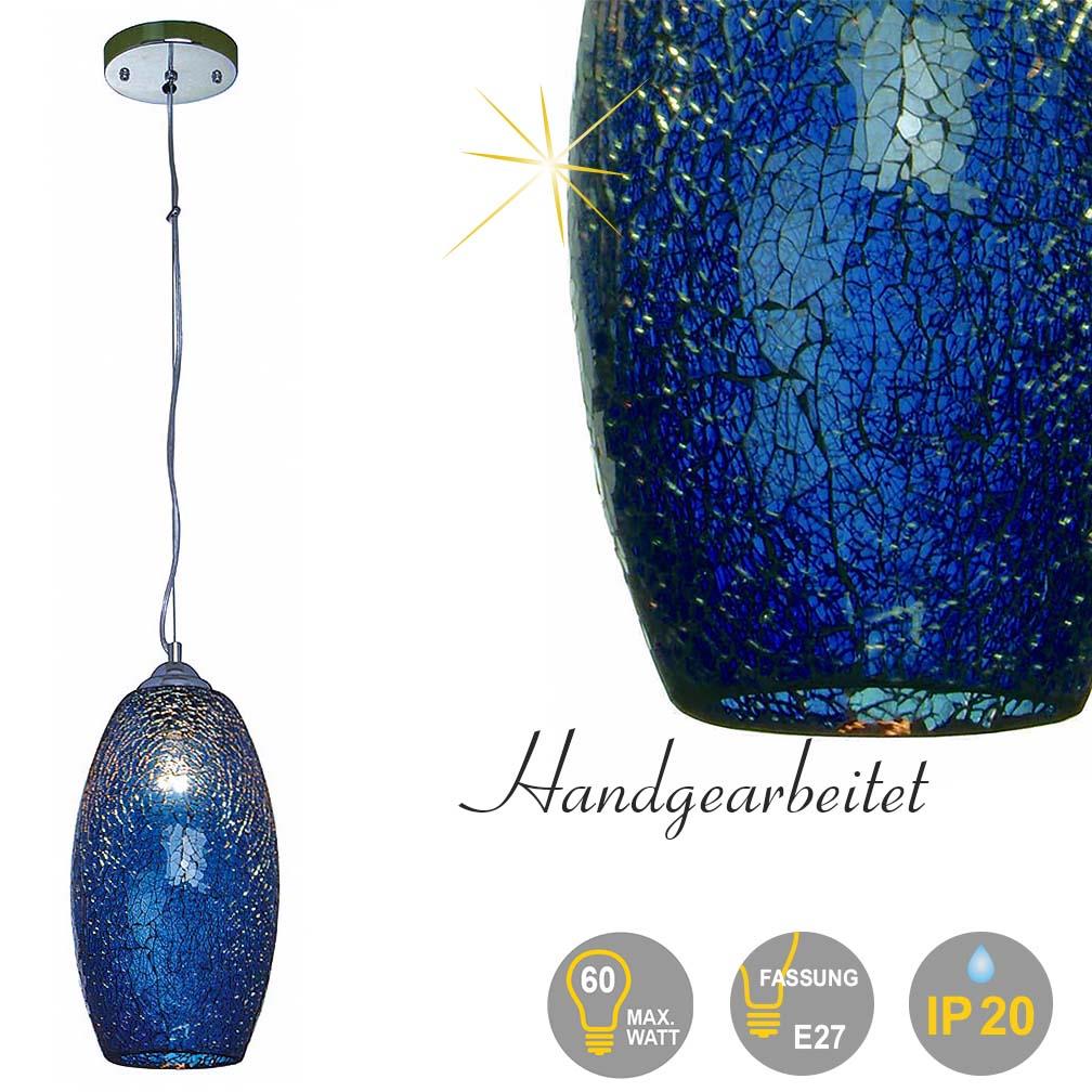 LED Decken-Pendelleuchte Pat blau Tekhenlampe