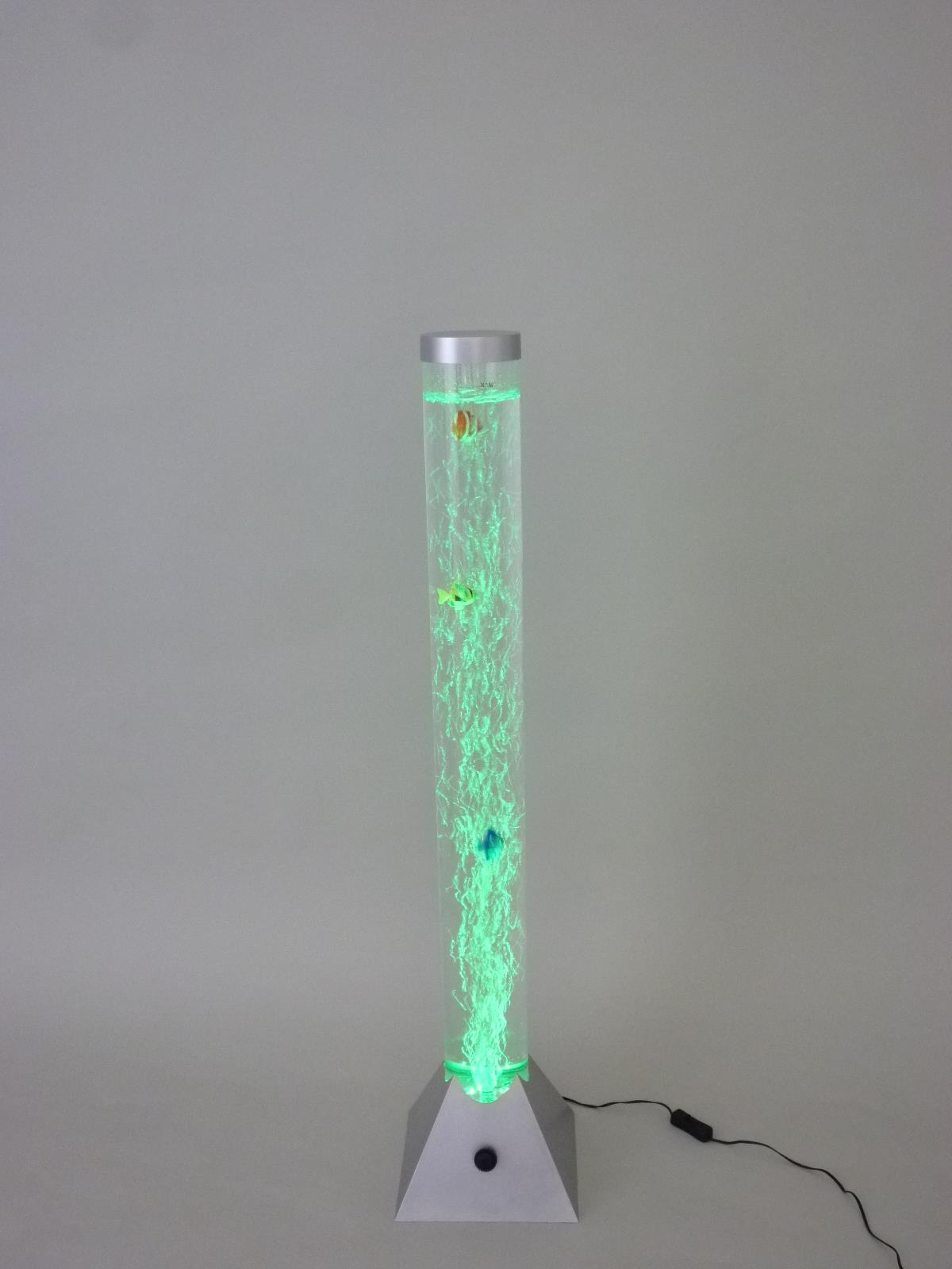 Deko-Wassersäule LED farbwechselnd und 6 Fischen Stimmungslampe