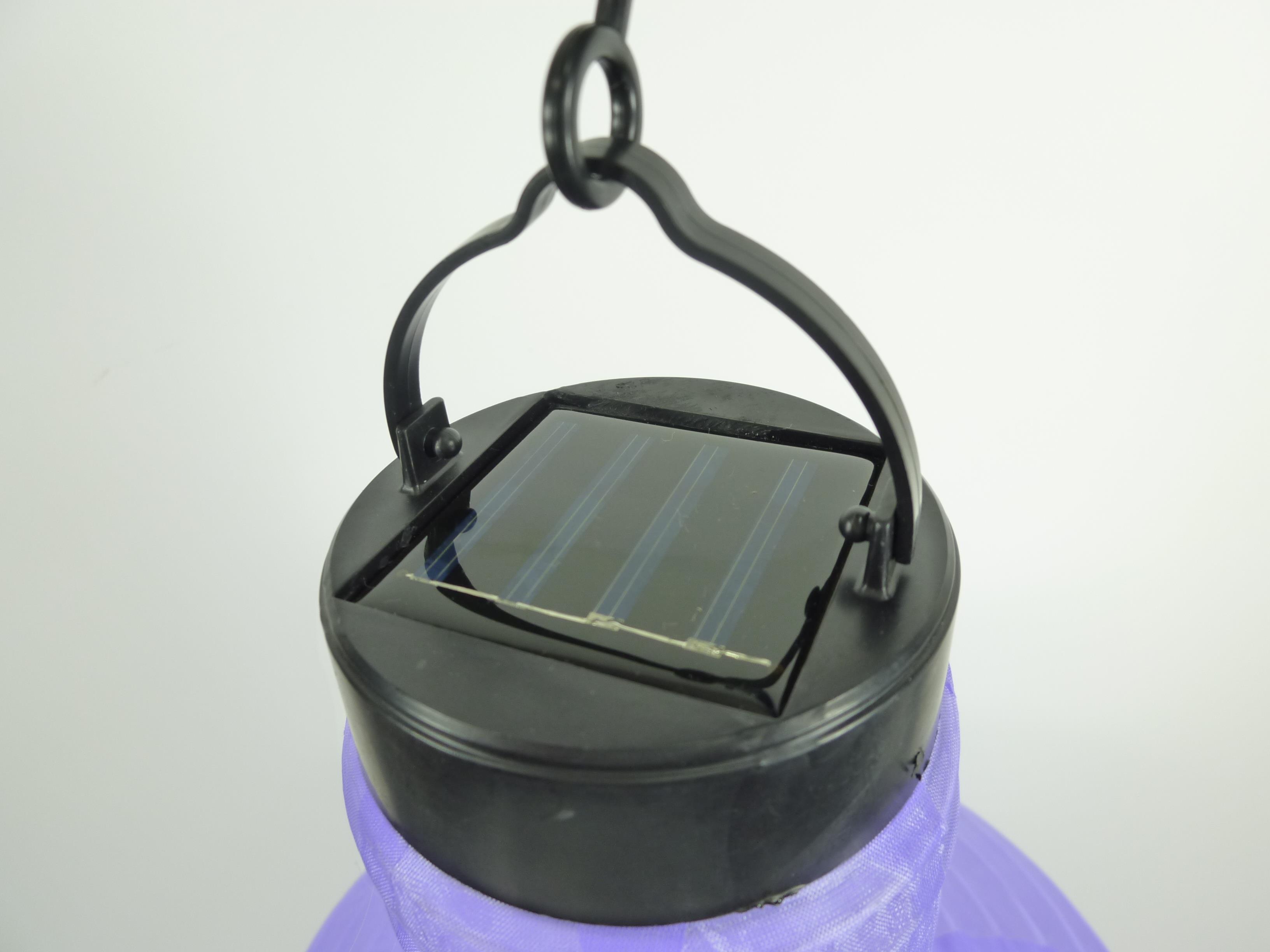 Solar Lampion Bottle lila