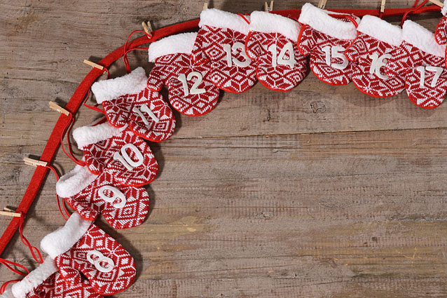 Adventskalender Handschuh  Adventsgeschenk Weihnachtszeit