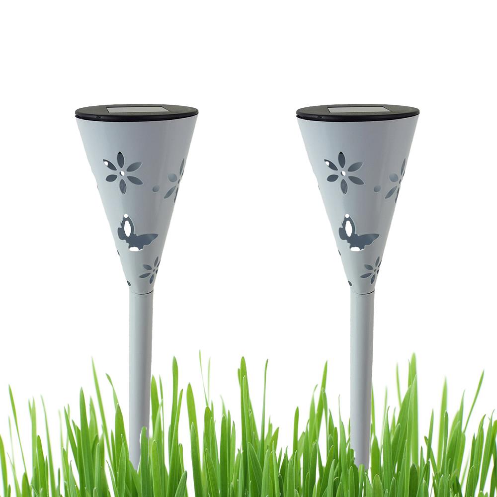 2 x Solarleuchte Capri weiß im Set