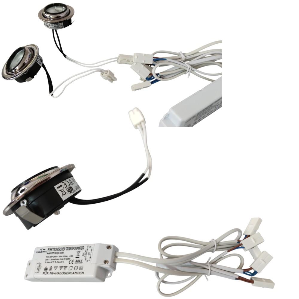 Einbauspot-5er Set Farbe chrom Einbauleuchte G4 schwenkbar 