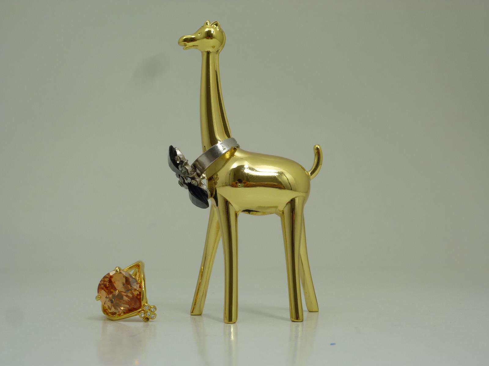Ringhalter Giraffe messing