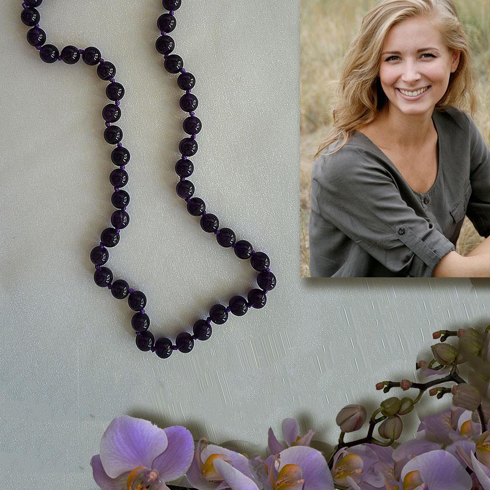 Edelstein Halslette aus Amethyst Geschenk