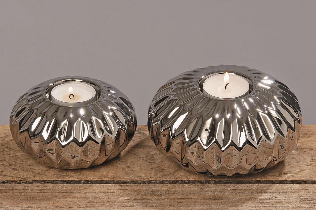 Teelichthalter Celly 11cm in Silber Kerzenhalter 