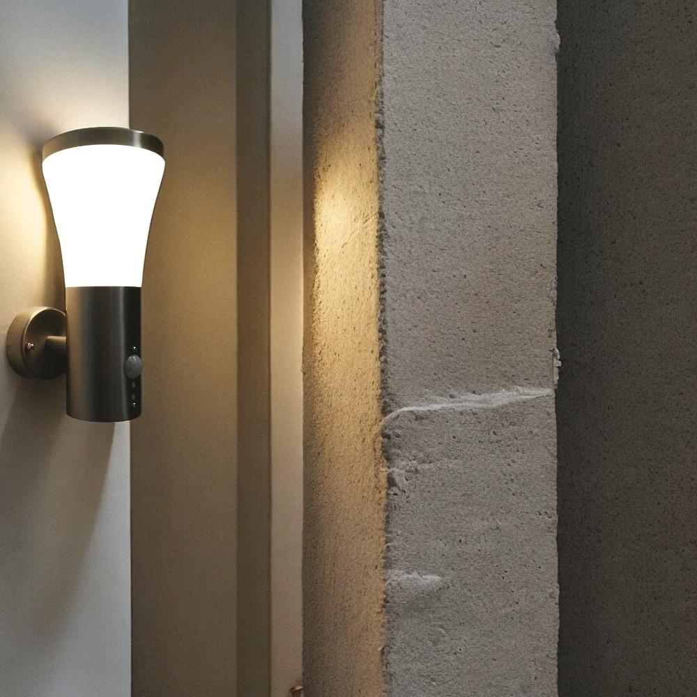 LED Außen-Wandleuchte "Hanau" mit Bewegungsmelder