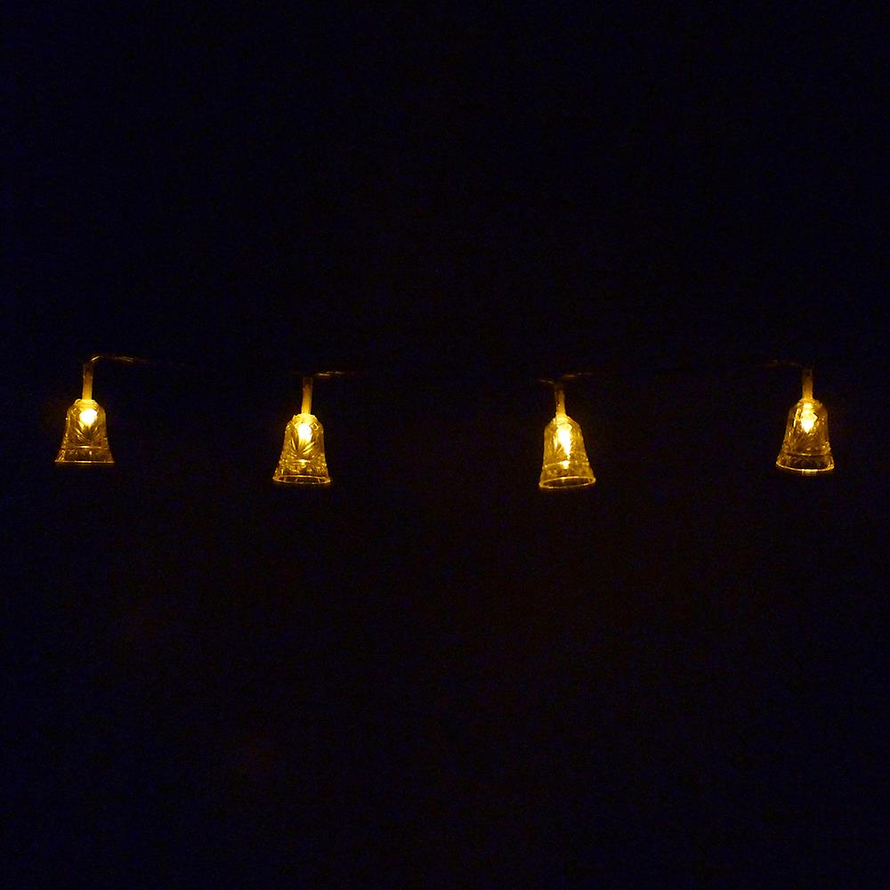 LED Lichterkette GLOCKE 10-flammig batteriebetrieben Weihnachtsbeleuchtung