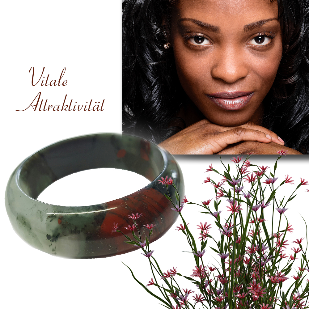 Edelstein Armreif aus Heliotrop Armband Edelsteinschmuck