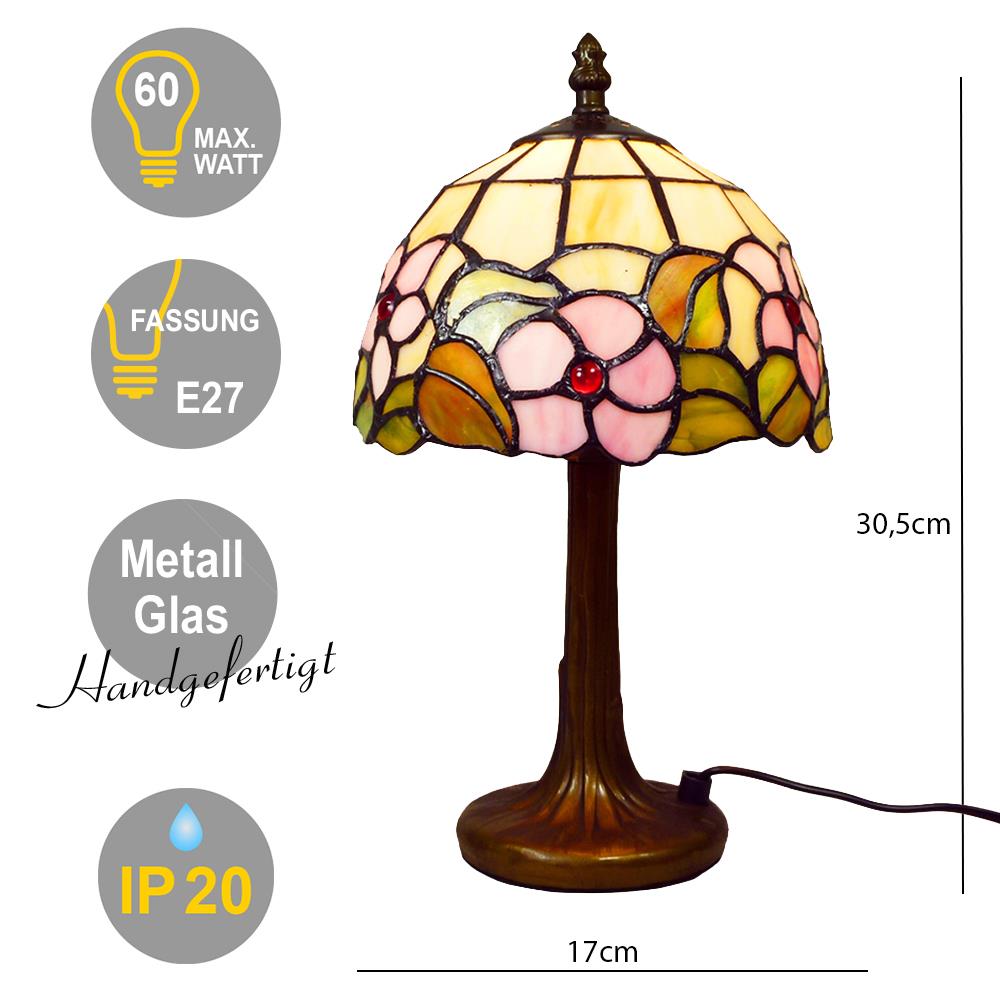Tiffany-Stil Tischleuchte Carolin Dekorations-Stimmungs-Lampe
