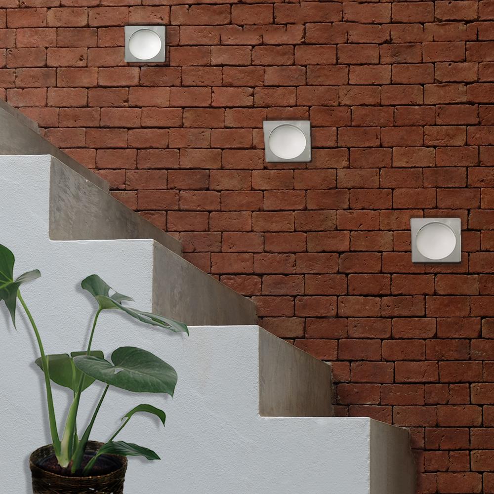 Wand-Decken-Leuchte Bajonette chrom-Glas