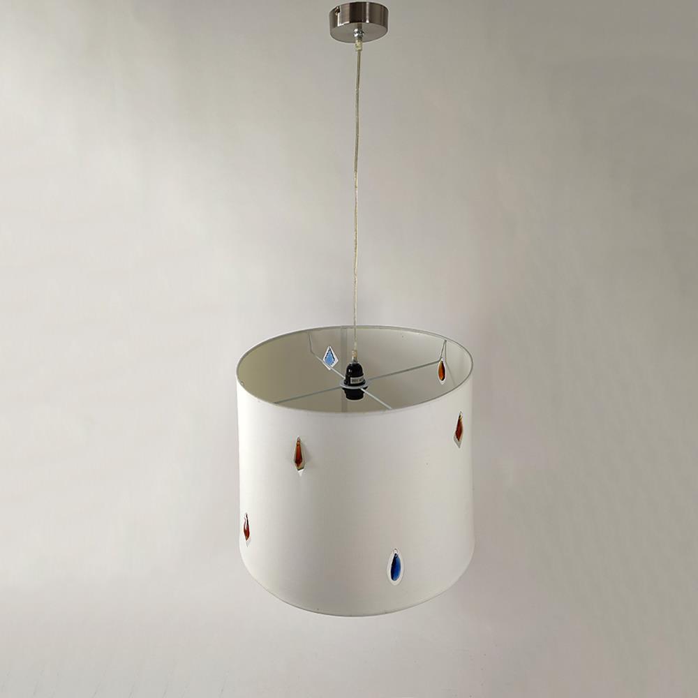 Decken-Pendelleuchte ILARIA creme-weiß 25cm