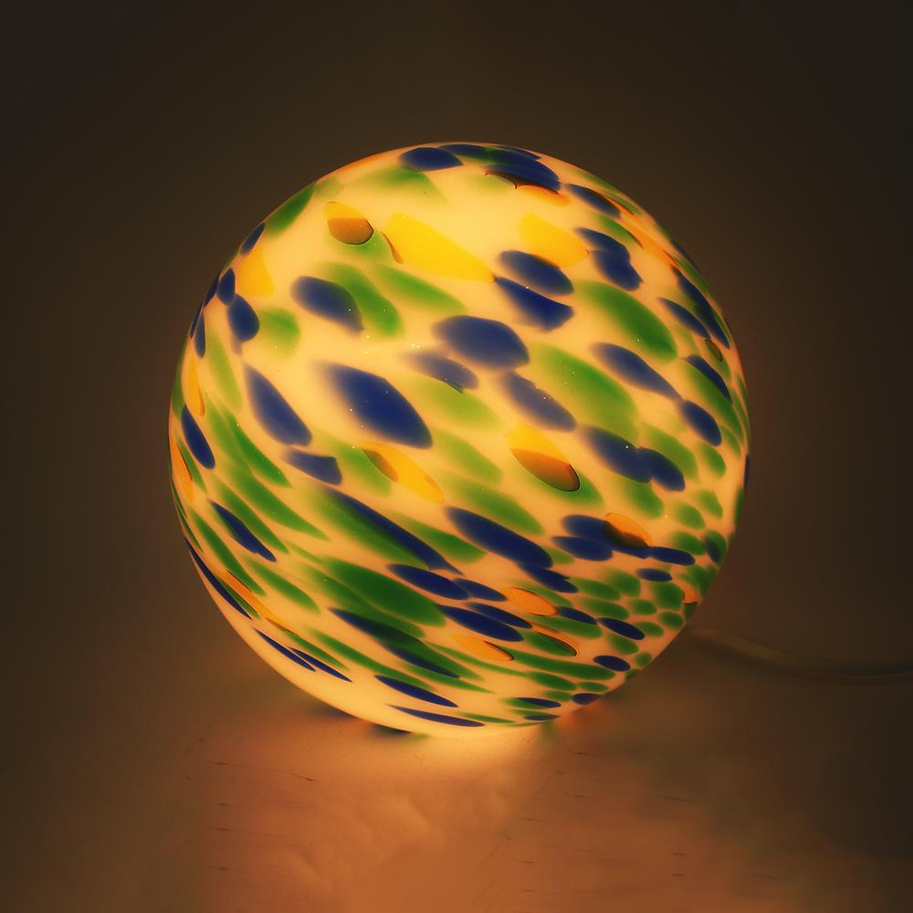 Tisch-Kugel-Leuchte Venus Unikat - mundgeblasenes Glas 