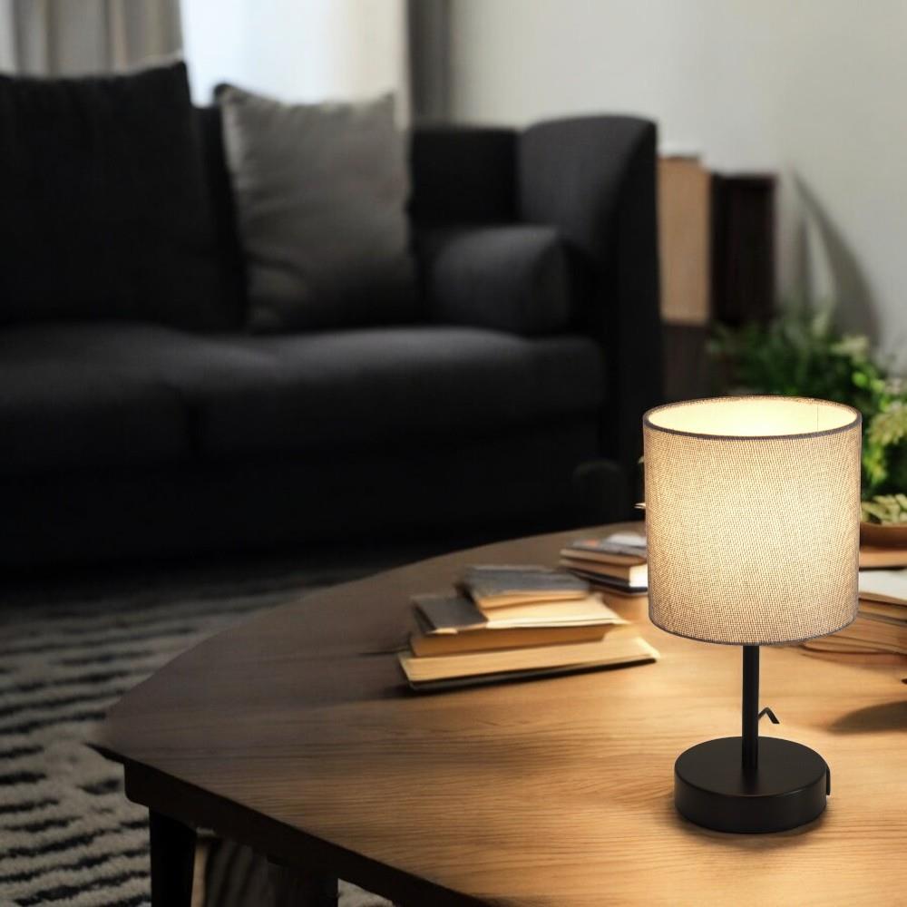 Tischleuchte Alan schwarz/grau USB Anschluss Tischleuchte Alan schwarz/grau USB Anschluss