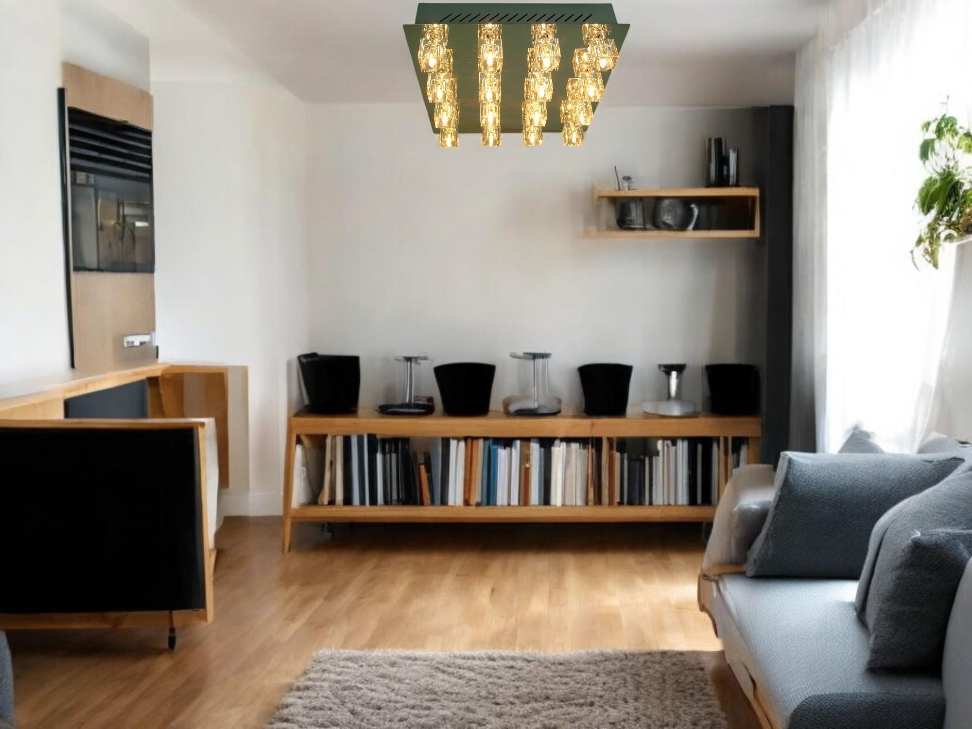 Deckenleuchte Crystal 16-flammig LED farbwechselnd
