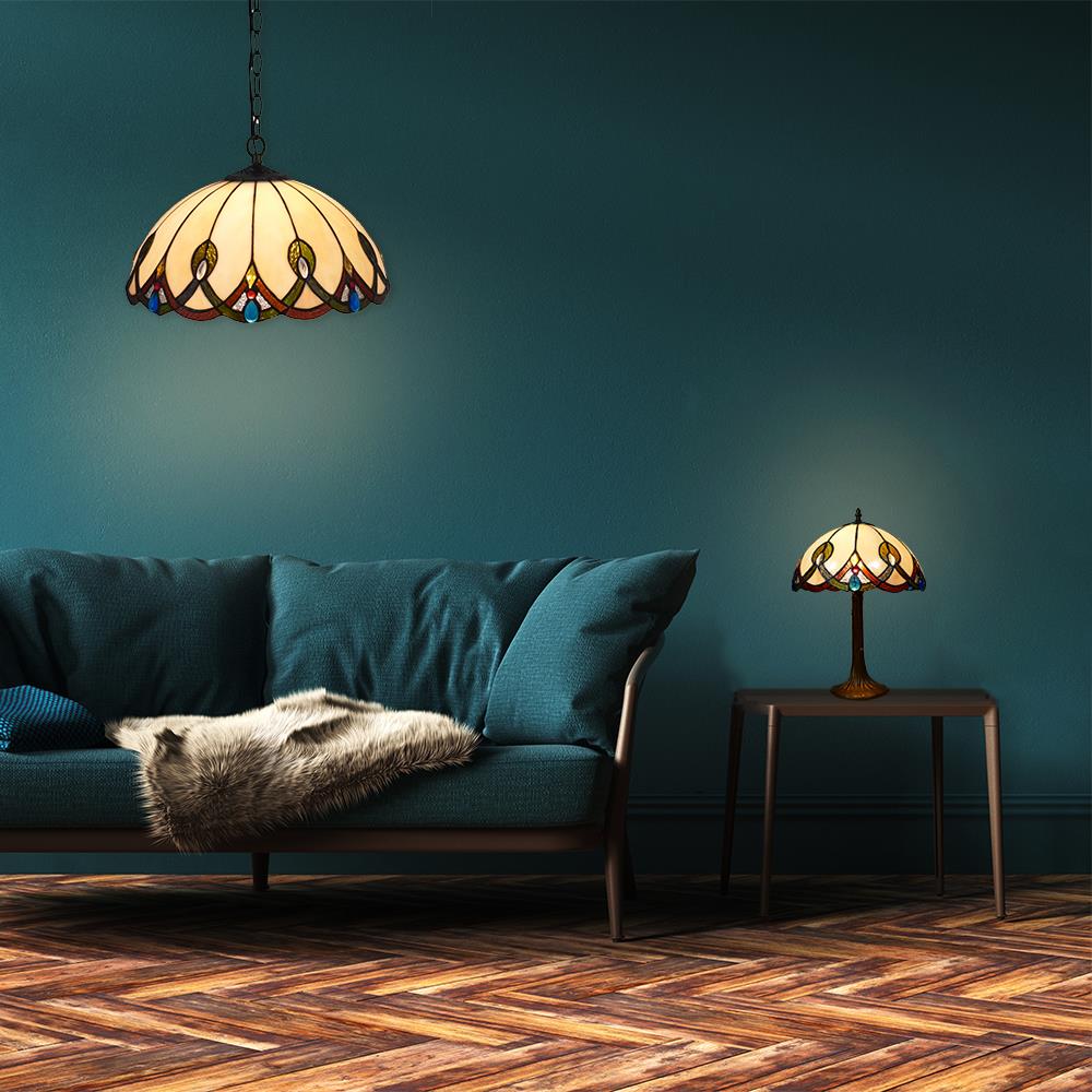 Tischleuchte Tiffany-Stil CHANTAL Wohnzimmerlampe