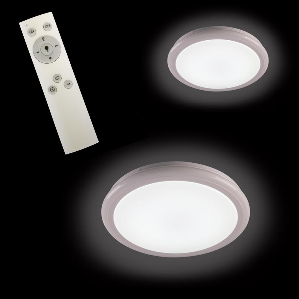 LED-Deckenleuchte KORFU mit Fernbedienung Leuchtrand Lichtfarbe wechselbar