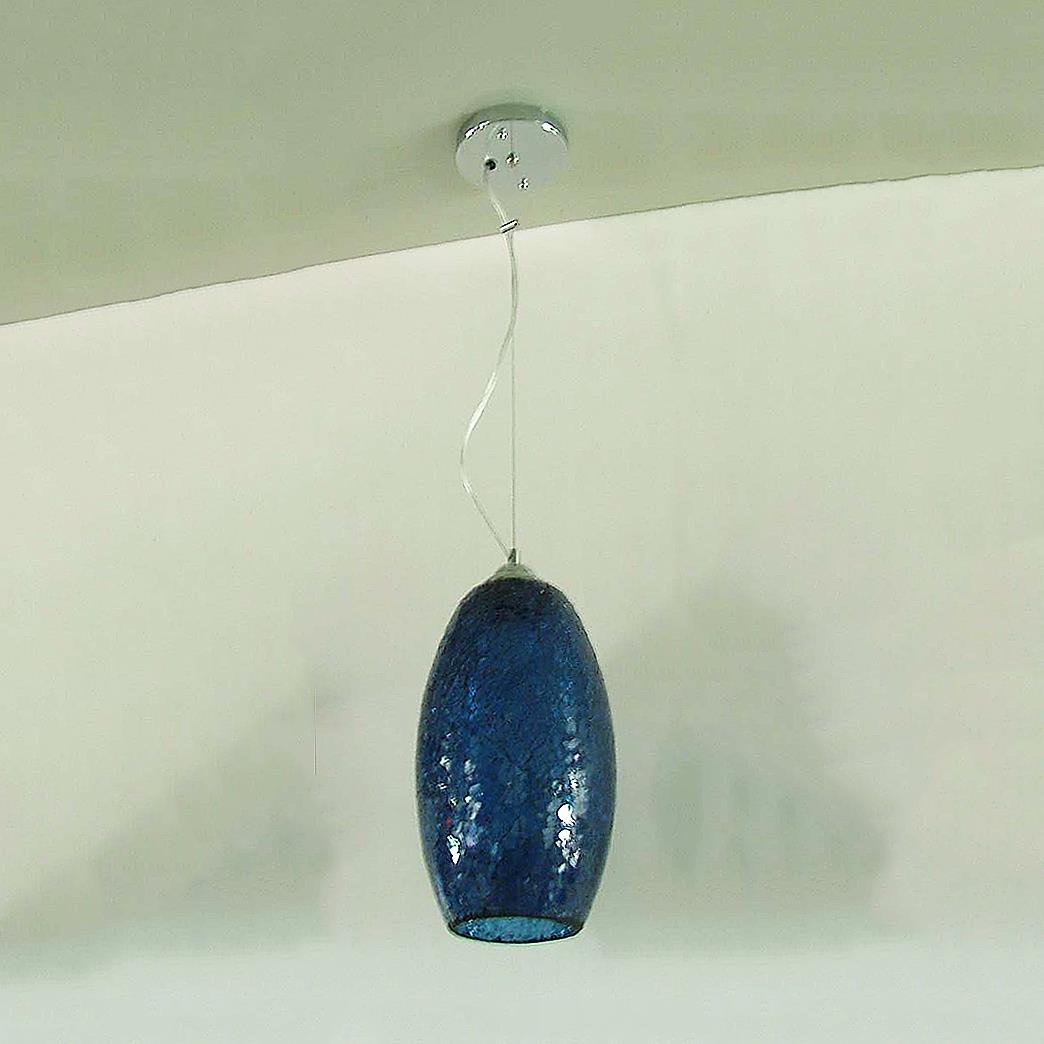 LED Decken-Pendelleuchte Pat blau Tekhenlampe