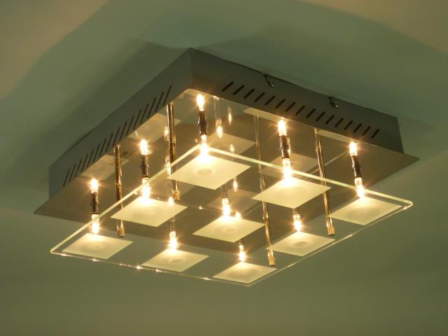 Moderne Halogen Glas Deckenleuchte IRA 9-flammig
