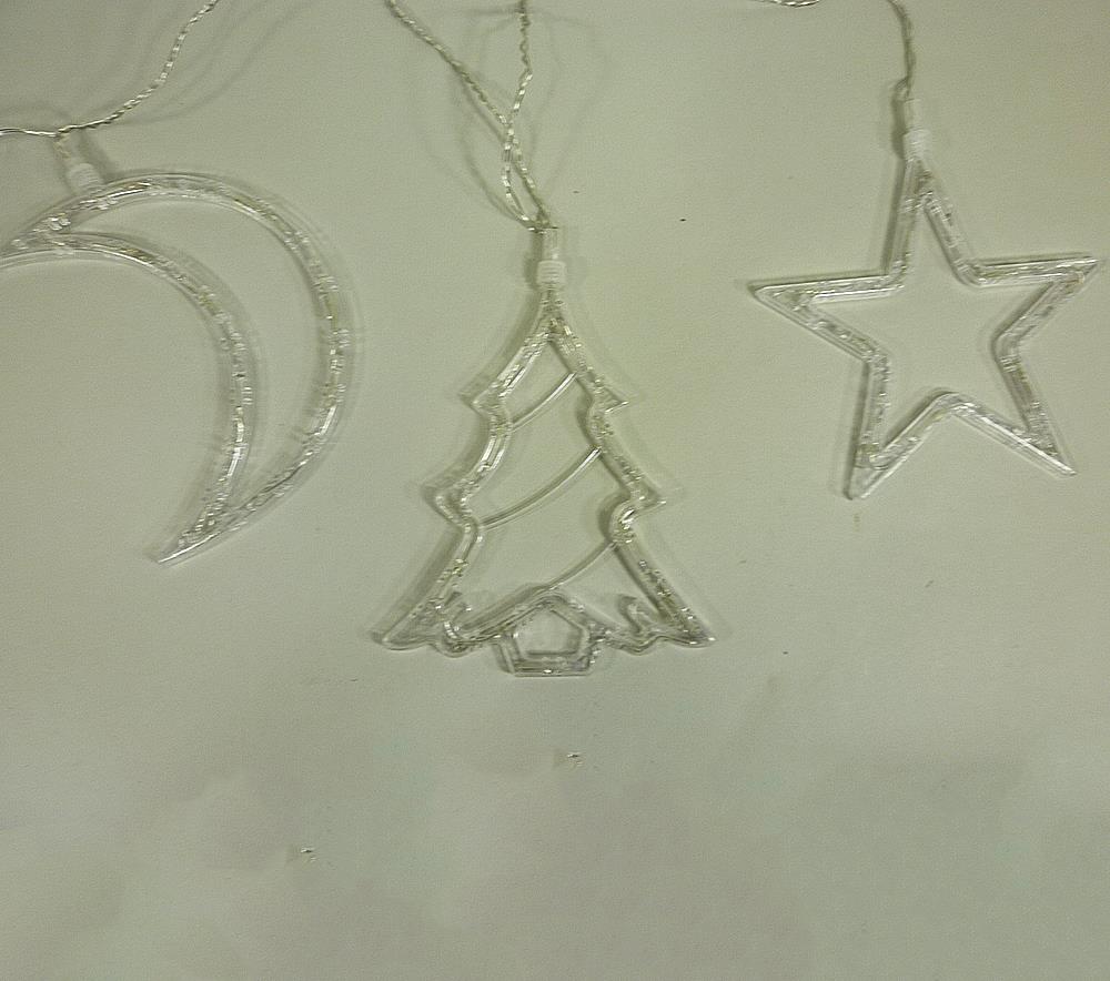 LED Lichterkette Stern-Mond-Baum Fenster-Weihnachtsbeleuchtung