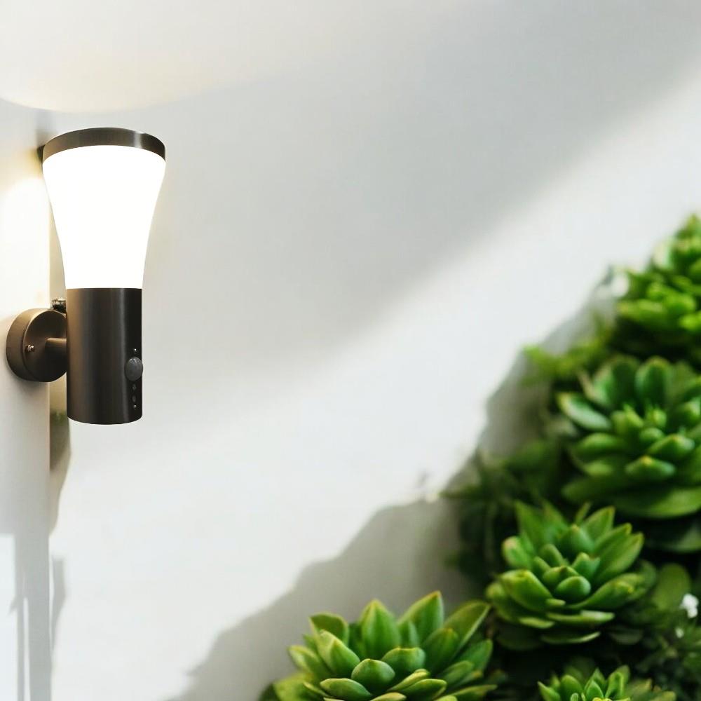 LED Außen-Wandleuchte "Hanau" mit Bewegungsmelder