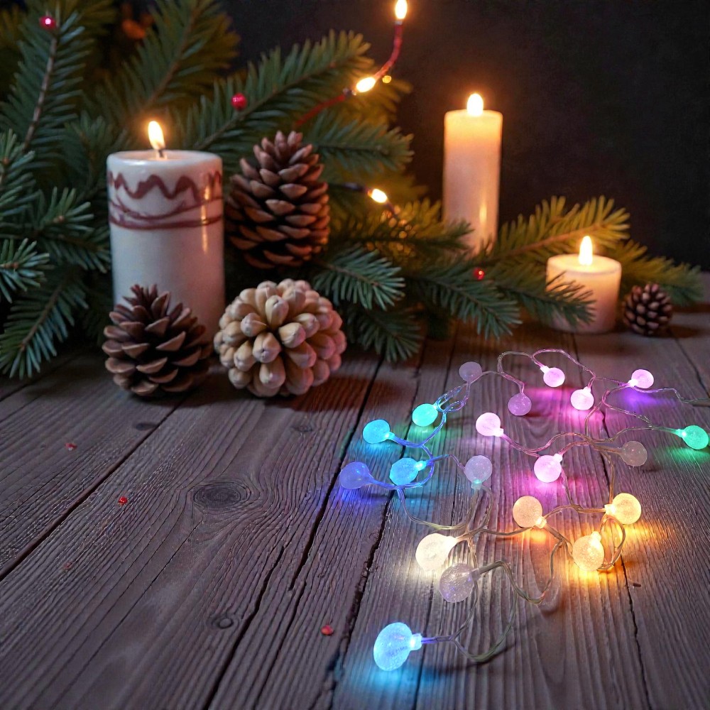 LED Lichterkette Ball 20-flammig batteriebetrieben 