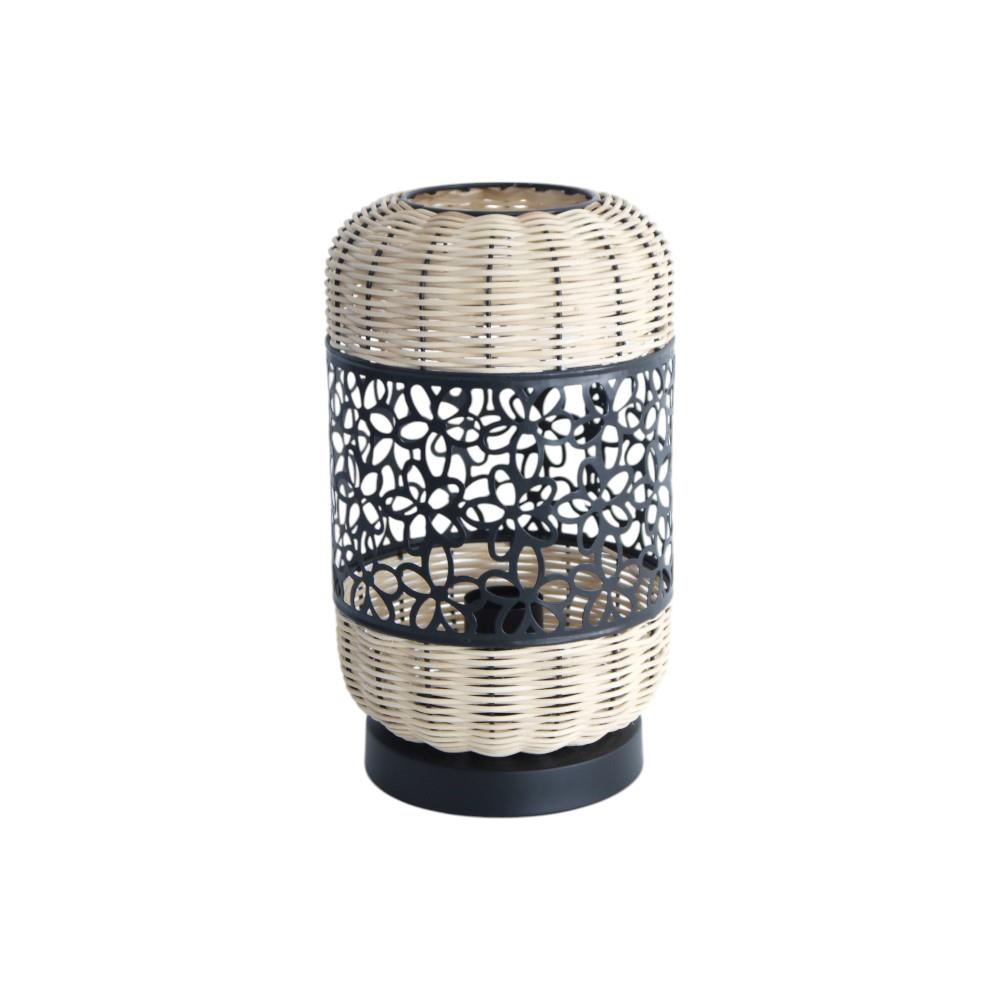 Tischleuchte Elio Metall/Rattan Dekoleuchte