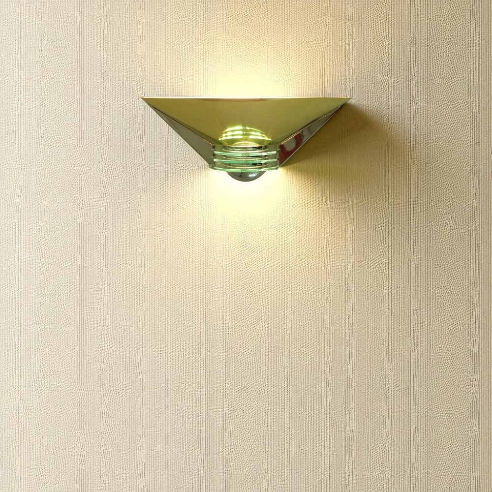 Hochwertige Wandleuchte chrom-messing Fassung E27