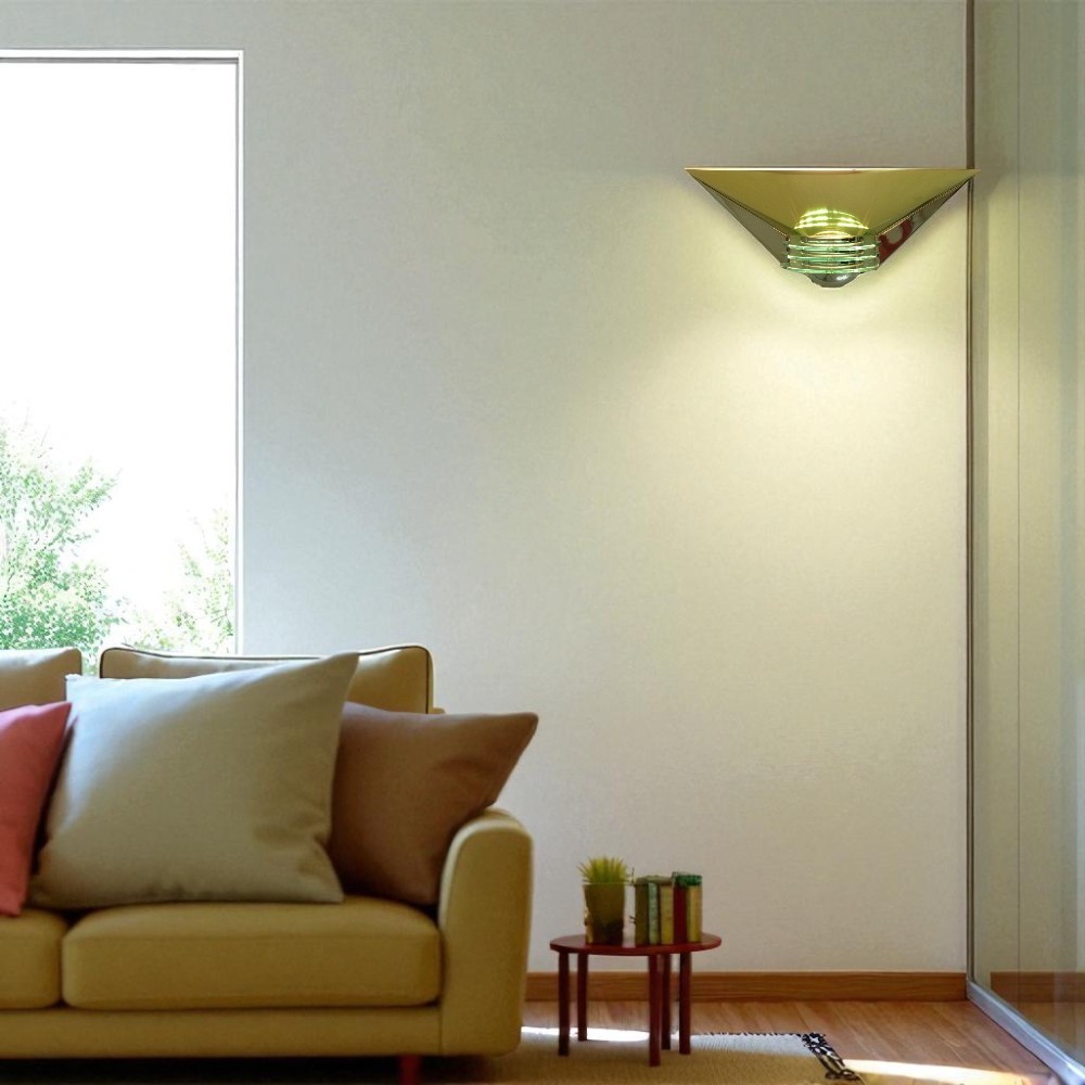 Hochwertige Wandleuchte chrom-messing Fassung E27