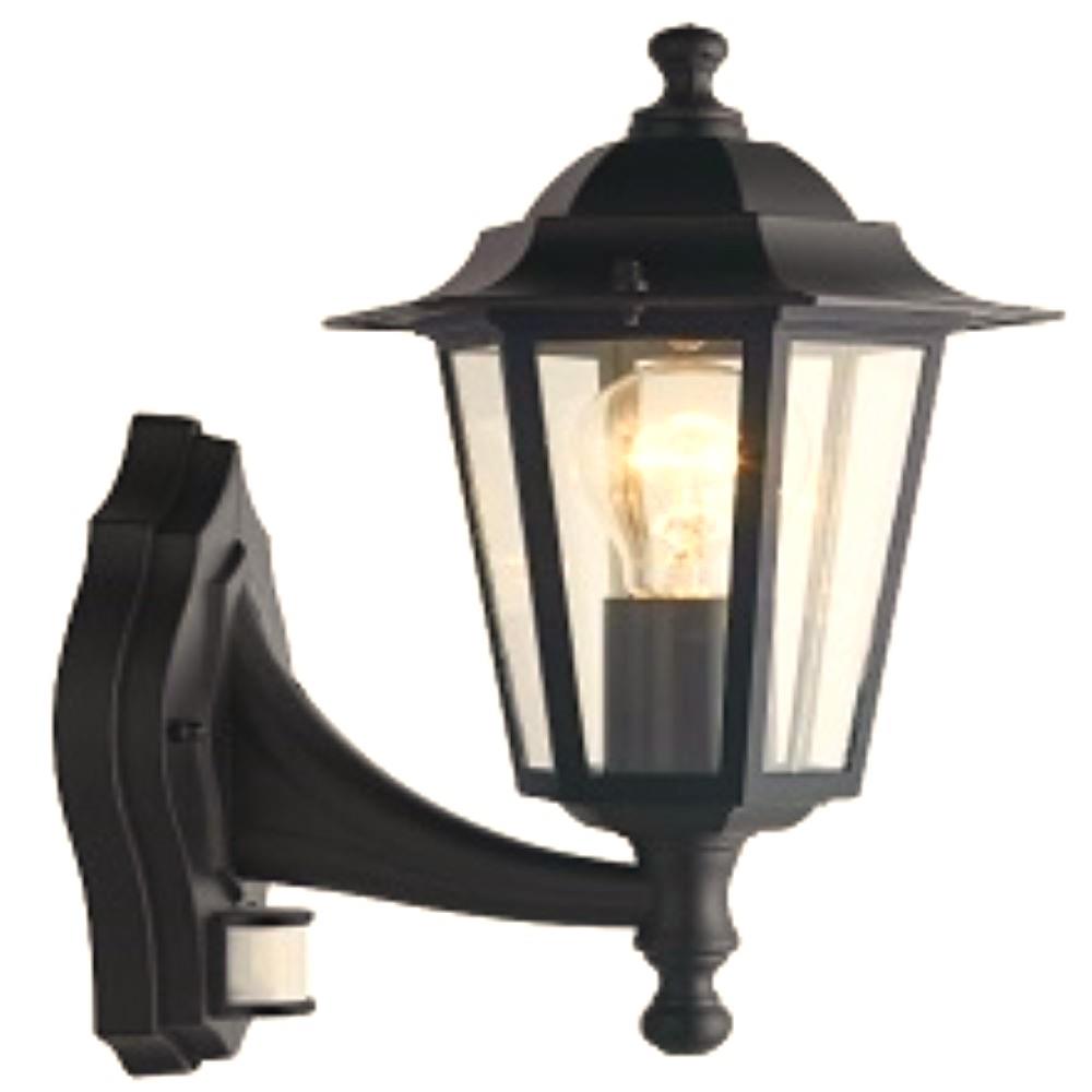 Wandleuchte mit Sensor Kingston schwarz Außenwandlampe