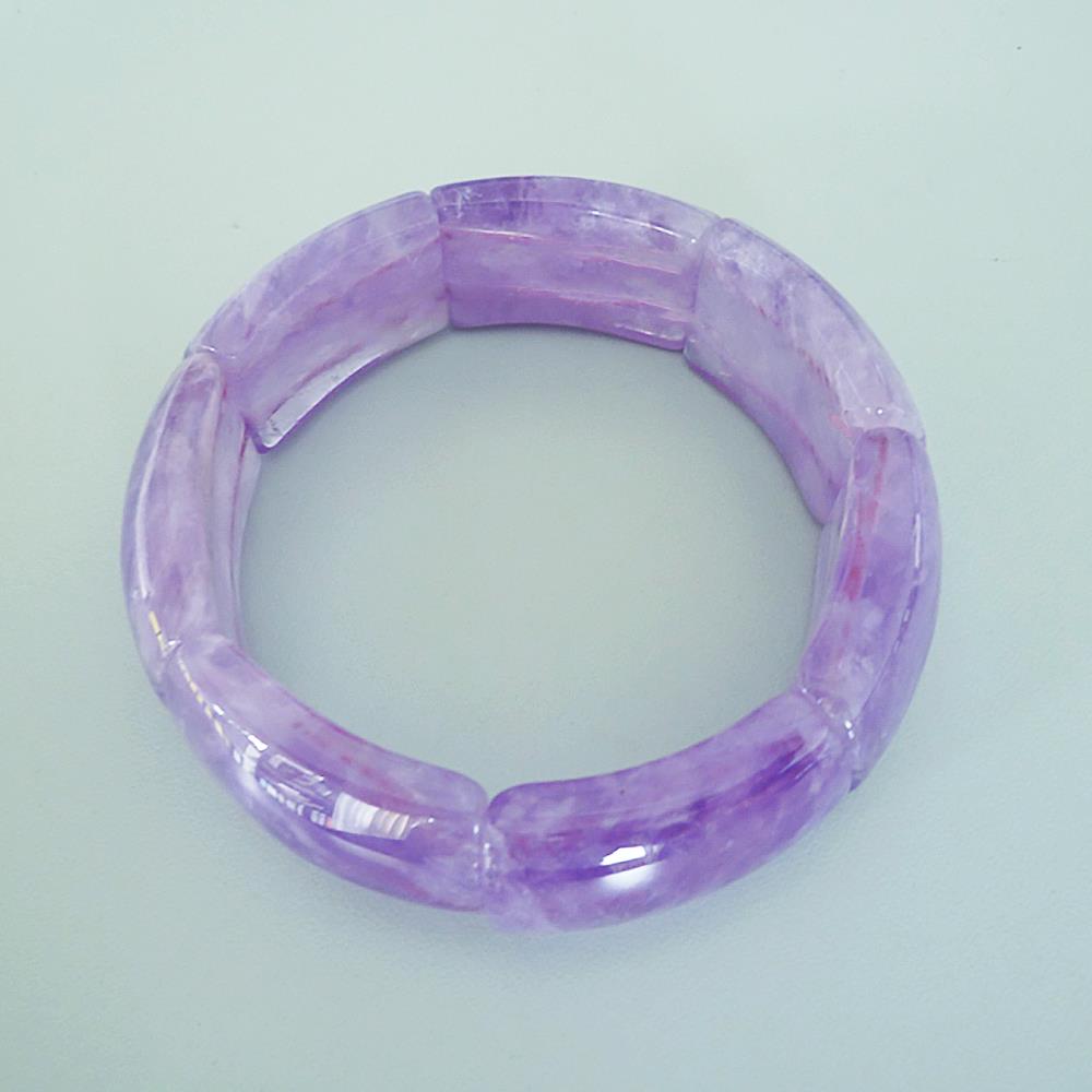 Wunderschönes Edelstein Armband aus Amethyst Violett Ovalform flexibel