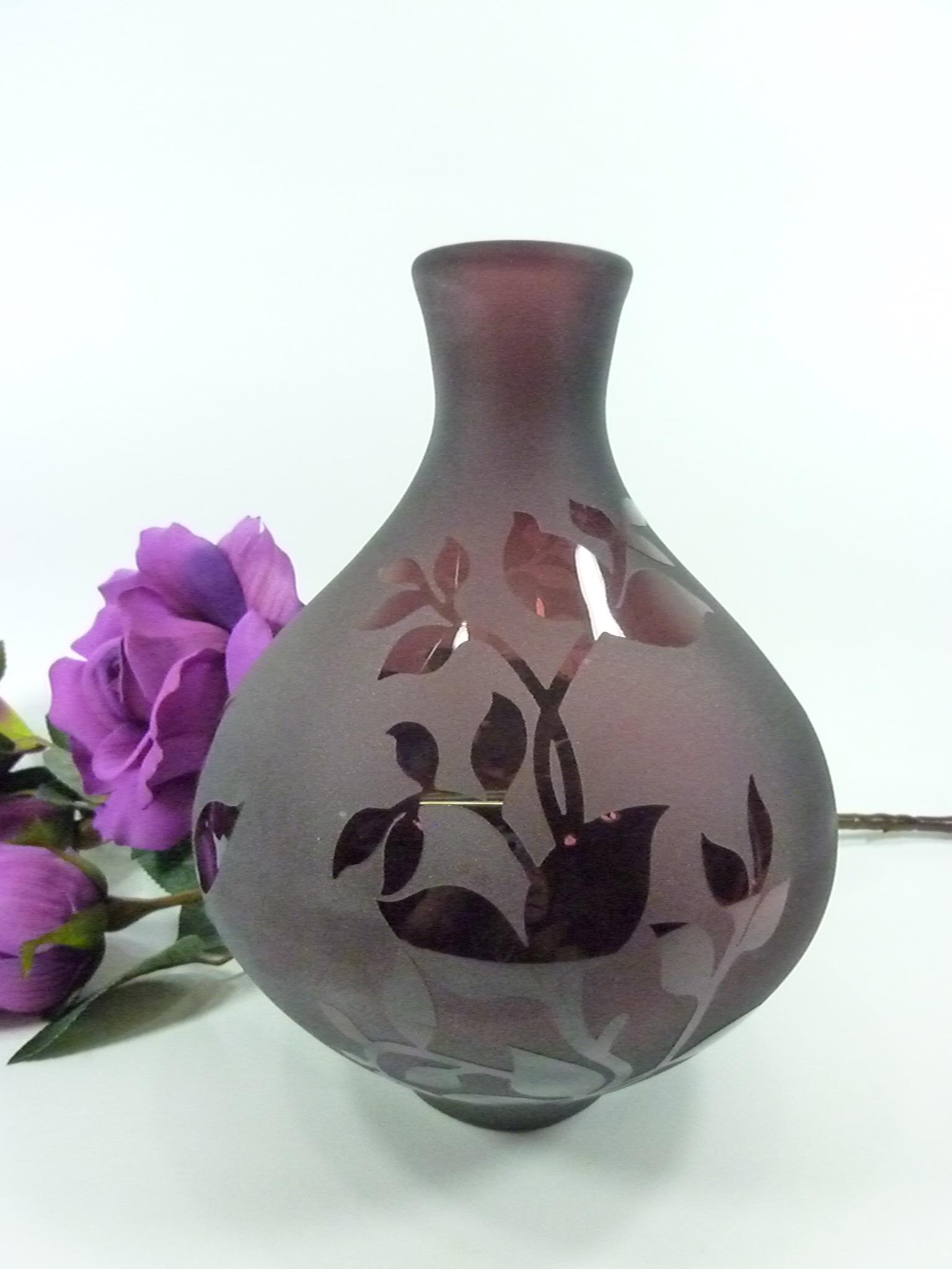 Bezaubernde Glasvase Amphora Tisch-Deko-Vase