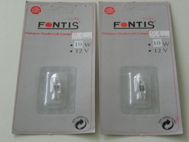 10 x Halogen-Stiftsockellampen G4-20Watt