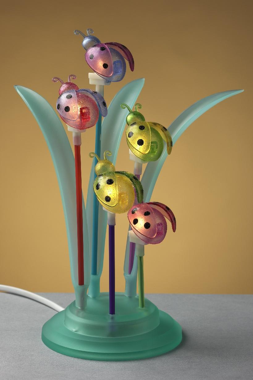 Tischleuchte Lolli-Käfer Bunte dekorative Kinderleuchte Dekolampe 