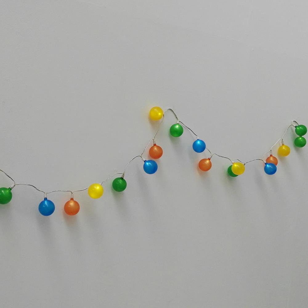 LED Lichterkette 25-flammig Kinderleuchte Kugeln bunt