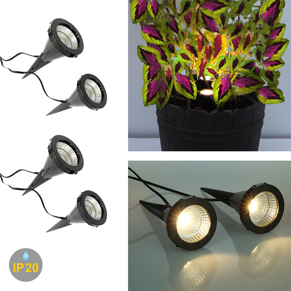 LED Dekoleuchte Pflanzenstrahler Jasmin 2 x 2 er Set