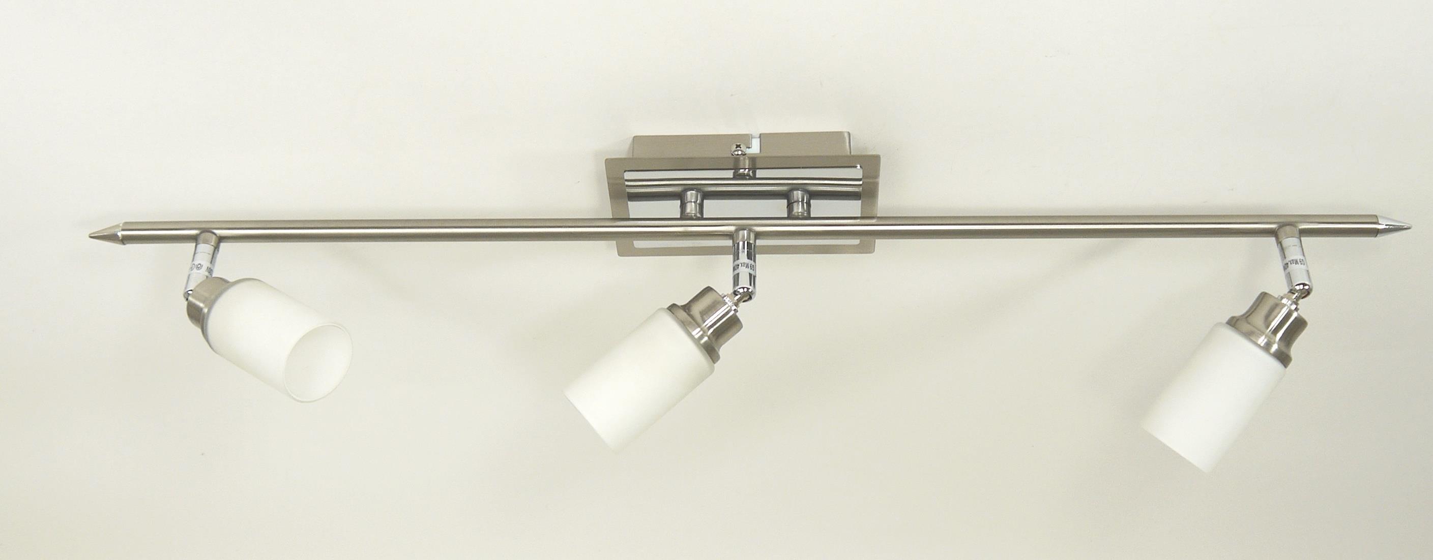 Halogenstrahler mit weissem Opalglas "Star" 3-flammig