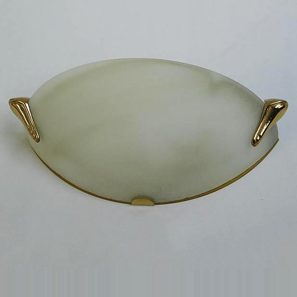 Wandleuchte Style messing Glas creme