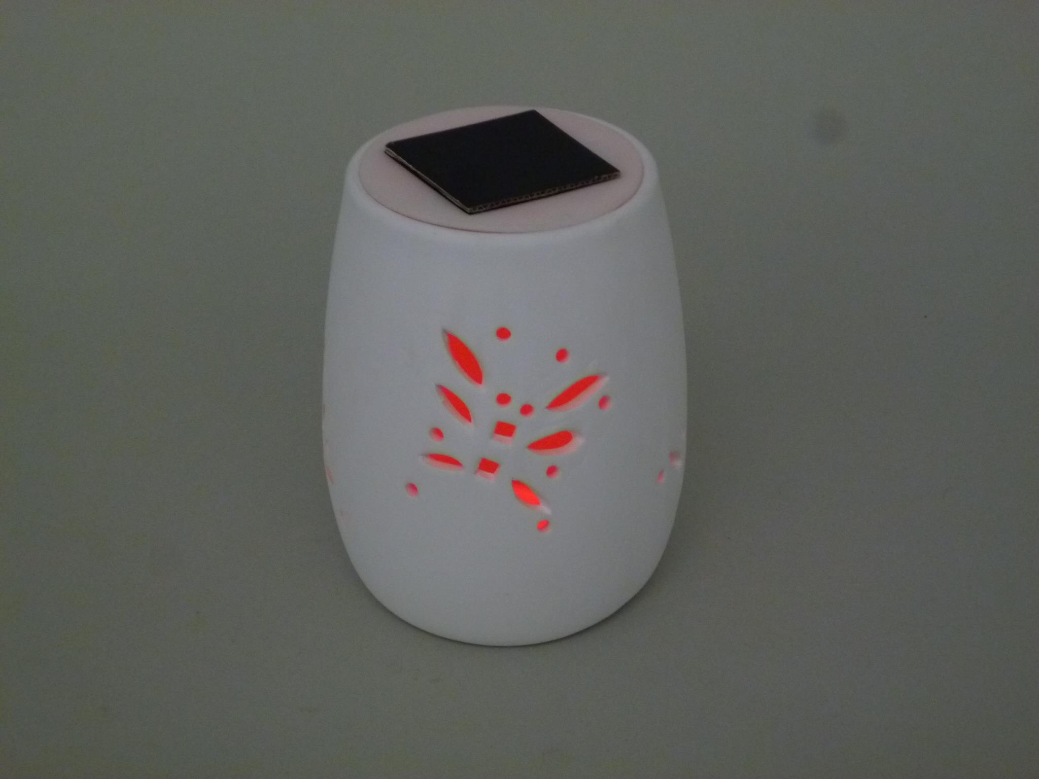 LED Solarwindlicht weiß  Keramik